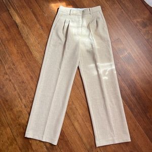Aritzia The Effortless Pant Heather Oat Beige SHORT Size 6